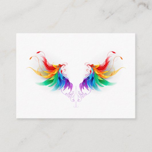 Fluffy Rainbow Wings Hinweiskarte (Vorderseite)