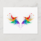 Fluffy Rainbow Wings Hinweiskarte (Vorderseite)