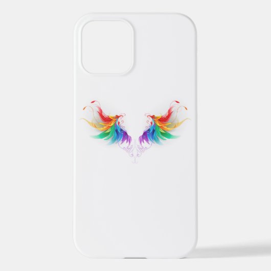 Fluffy Rainbow Wings iPhone Hülle (Rückseite)