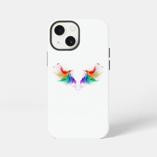 Fluffy Rainbow Wings iPhone Hülle (Rückseite)