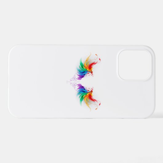 Fluffy Rainbow Wings iPhone Hülle (Rückseite (Horizontal))