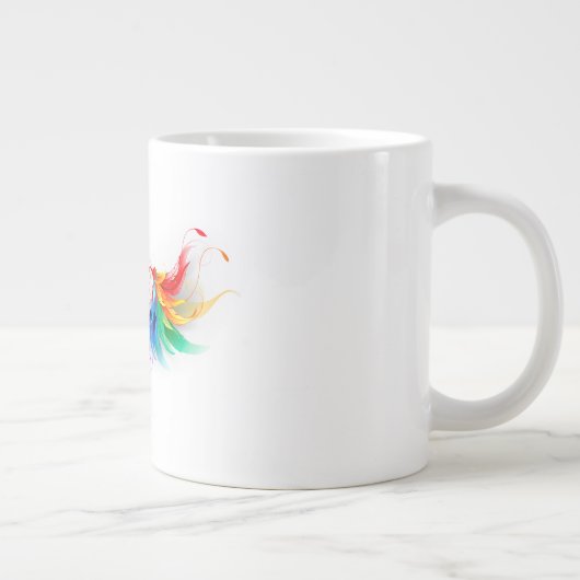 Fluffy Rainbow Wings Jumbo-Tasse (Rechts)