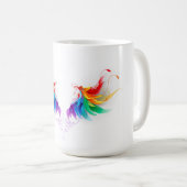 Fluffy Rainbow Wings Kaffeetasse (VorderseiteRechts)