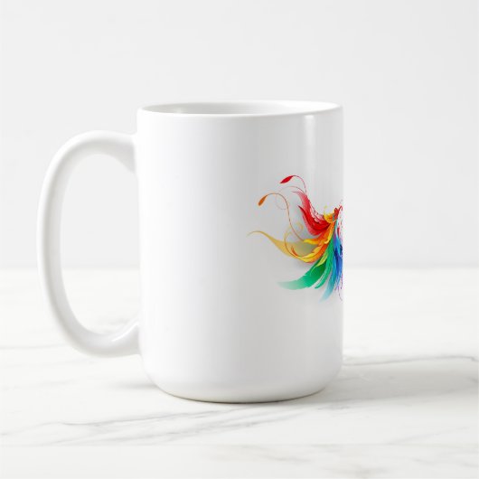 Fluffy Rainbow Wings Kaffeetasse (Links)
