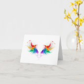 Fluffy Rainbow Wings Karte (Gelbe Blume)