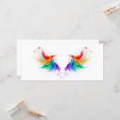 Fluffy Rainbow Wings Karte (Vorderseite/Rückseite Beispiel)