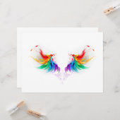 Fluffy Rainbow Wings Karte (Vorderseite/Rückseite Beispiel)