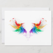 Fluffy Rainbow Wings Karte (Vorderseite)