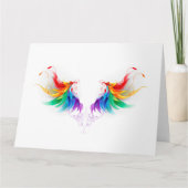 Fluffy Rainbow Wings Karte (Vorderseite)