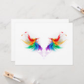 Fluffy Rainbow Wings Karte (Vorderseite/Rückseite Beispiel)