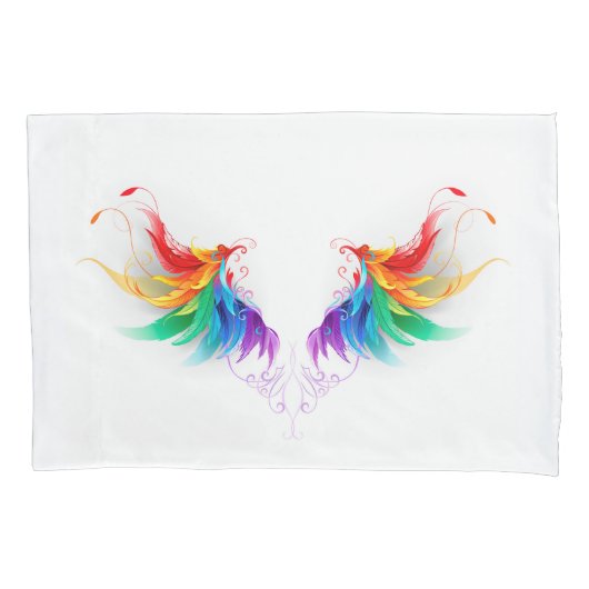 Fluffy Rainbow Wings Kissenbezug (Vorderseite)