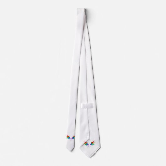 Fluffy Rainbow Wings Krawatte (Rückseite)