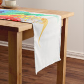 Fluffy Rainbow Wings Kurzer Tischläufer (Beispiel)