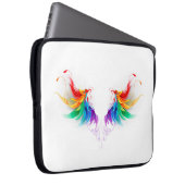 Fluffy Rainbow Wings Laptopschutzhülle (Vorne Rechts)