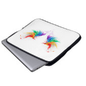 Fluffy Rainbow Wings Laptopschutzhülle (Vorne Knopf)