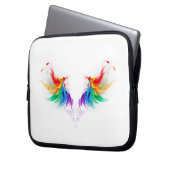 Fluffy Rainbow Wings Laptopschutzhülle (Vorderseite Links)