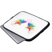 Fluffy Rainbow Wings Laptopschutzhülle (Vorne Knopf)