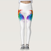 Fluffy Rainbow Wings Leggings (Vorderseite)