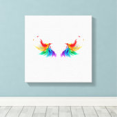 Fluffy Rainbow Wings Leinwanddruck (Insitu (Holzboden))