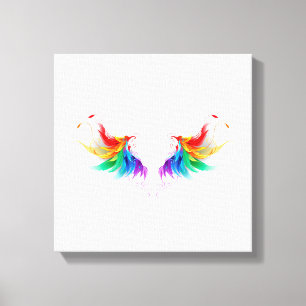 Fluffy Rainbow Wings Leinwanddruck