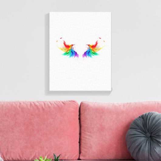 Fluffy Rainbow Wings Leinwanddruck (Insitu (Wohnzimmer))