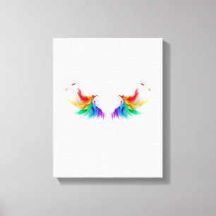 Fluffy Rainbow Wings Leinwanddruck