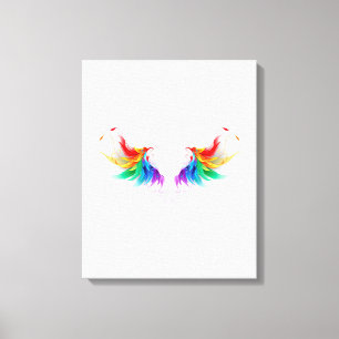 Fluffy Rainbow Wings Leinwanddruck