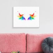 Fluffy Rainbow Wings Leinwanddruck (Insitu (Wohnzimmer))