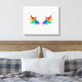 Fluffy Rainbow Wings Leinwanddruck (Insitu (Schlafzimmer))