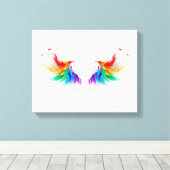 Fluffy Rainbow Wings Leinwanddruck (Insitu (Holzboden))