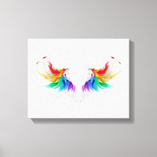 Fluffy Rainbow Wings Leinwanddruck (Vorderseite)