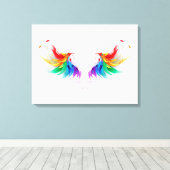 Fluffy Rainbow Wings Leinwanddruck (Insitu (Holzboden))