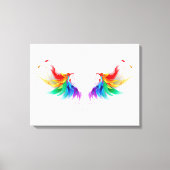 Fluffy Rainbow Wings Leinwanddruck (Vorderseite)