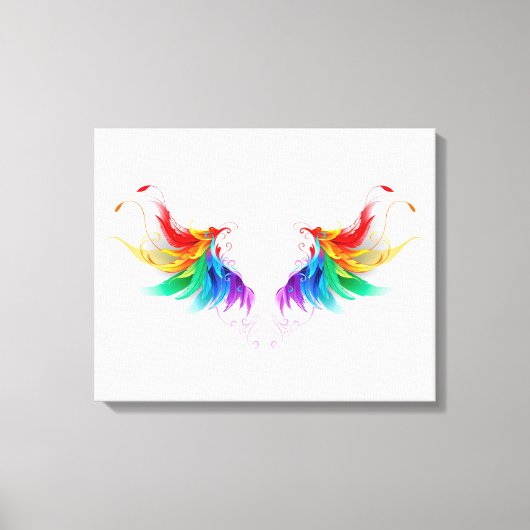 Fluffy Rainbow Wings Leinwanddruck (Vorderseite)