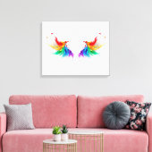 Fluffy Rainbow Wings Leinwanddruck (Insitu (Wohnzimmer))