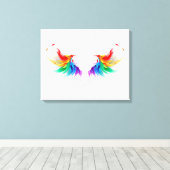 Fluffy Rainbow Wings Leinwanddruck (Insitu (Holzboden))