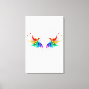Fluffy Rainbow Wings Leinwanddruck
