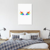 Fluffy Rainbow Wings Leinwanddruck (Insitu (Schlafzimmer))