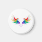 Fluffy Rainbow Wings Magnet (Vorne)