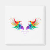 Fluffy Rainbow Wings Magnet (Vorne)
