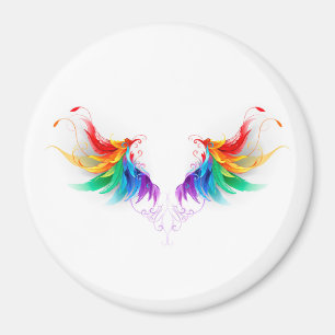 Fluffy Rainbow Wings Magnet