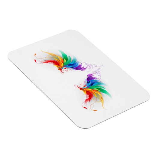 Fluffy Rainbow Wings Magnet (Rechte Seite)