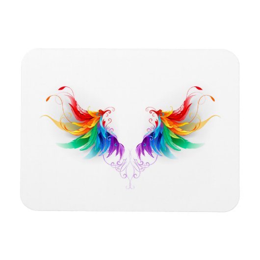 Fluffy Rainbow Wings Magnet (Horizontal)