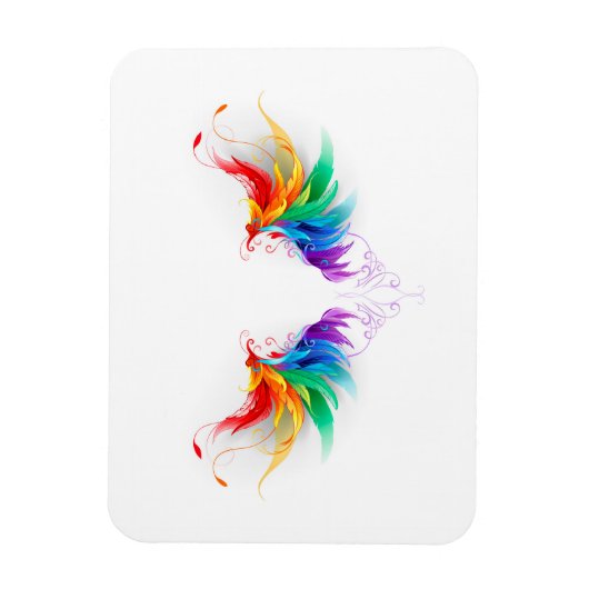 Fluffy Rainbow Wings Magnet (Vertikal)
