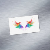 Fluffy Rainbow Wings Magnetische Visitenkarte (Beispiel)