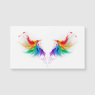Fluffy Rainbow Wings Magnetkarte
