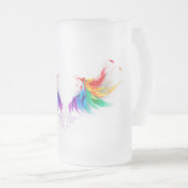 Fluffy Rainbow Wings Mattglas Bierglas (VorderseiteRechts)