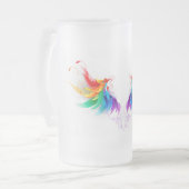 Fluffy Rainbow Wings Mattglas Bierglas (Vorderseite Links)