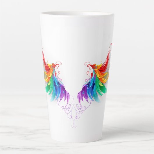 Fluffy Rainbow Wings Milchtasse (Vorderseite)