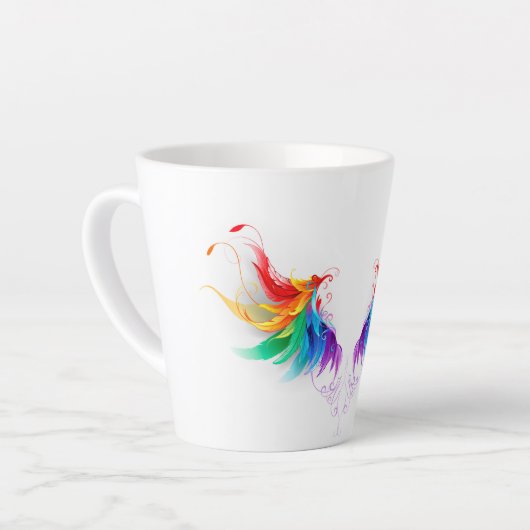 Fluffy Rainbow Wings Milchtasse (Linke Ecke)